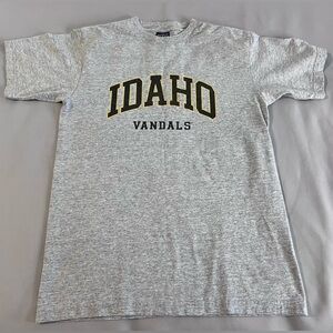 Idaho Vandals Shirt MV Sport Gray Crew Neck Short‎ Sleeve Boys Youth Medium Y2K